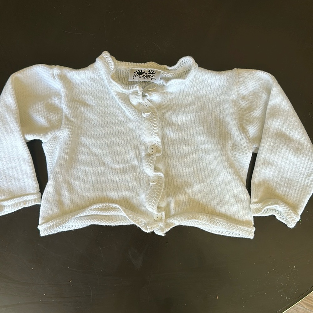 Fingerprints New York White Baby Sweater